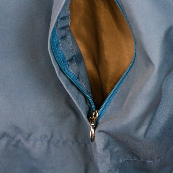 Vintage 80s Field & Stream Lightweight Hooded Field Jacket in Blue  - Men's MD - Picture 6 of 8